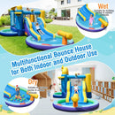 Ocean-Themed Inflatable Water Park with 680W Blower – Multicolour