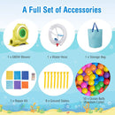 Ocean-Themed Inflatable Water Park with 680W Blower – Multicolour
