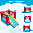 Inflatable Bounce Castle with Slide without Blower – Multicolour