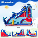 Inflatable Water Slide Park with 680W Blower – Multicolour
