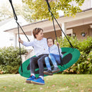 102cm Patterned Saucer Swing with Carabiners – Green