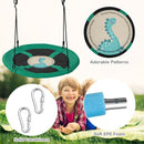 102cm Patterned Saucer Swing with Carabiners – Green