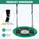 102cm Patterned Saucer Swing with Carabiners – Green