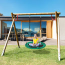 102cm Patterned Saucer Swing with Carabiners – Green