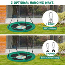 102cm Patterned Saucer Swing with Carabiners – Green