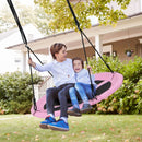 102cm Patterned Saucer Swing with Carabiners – Pink
