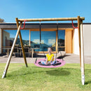 102cm Patterned Saucer Swing with Carabiners – Pink