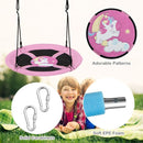 102cm Patterned Saucer Swing with Carabiners – Pink