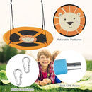 102cm Patterned Saucer Swing with Carabiners – Yellow