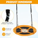 102cm Patterned Saucer Swing with Carabiners – Yellow