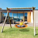 102cm Patterned Saucer Swing with Carabiners – Yellow