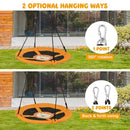 102cm Patterned Saucer Swing with Carabiners – Yellow