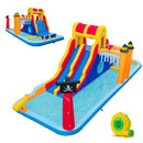 Pirate-Themed Inflatable Water Park with Dual Slides – Multicolour / With 750W blower