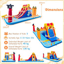 Pirate-Themed Inflatable Water Park with Dual Slides – Multicolour / With 750W blower