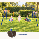 Baby Direct 3-Seat Garden Swing Set with Steel Frame, gallery image 1