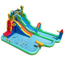 Dual-Slide Inflatable Water Park with Climbing Wall – Multicolour / With blower