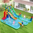 Dual-Slide Inflatable Water Park with Climbing Wall – Multicolour / With blower