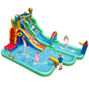 Dual-Slide Inflatable Water Park with Climbing Wall – Multicolour / With blower