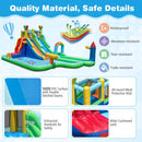Dual-Slide Inflatable Water Park with Climbing Wall – Multicolour / With blower