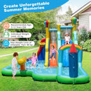 Dual-Slide Inflatable Water Park with Climbing Wall – Multicolour / With blower