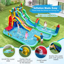 Dual-Slide Inflatable Water Park with Climbing Wall – Multicolour / With blower