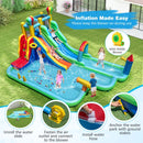 Dual-Slide Inflatable Water Park with Climbing Wall – Multicolour / With 950W blower
