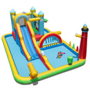 Inflatable Water Park with Long Slide and Play Tunnel without Blower – Multicolour