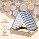 Kids Wooden Sandpit with Tent Canopy – Natural