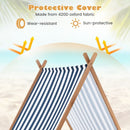 Kids Wooden Sandpit with Tent Canopy – Natural