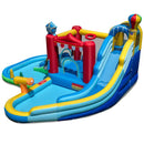 Inflatable Water Park with Curved Slide and Splash Pool without Blower – Multicolour