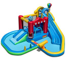 Inflatable Water Park with Curved Slide and Splash Pool without Blower – Multicolour