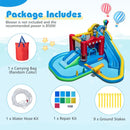 Inflatable Water Park with Curved Slide and Splash Pool without Blower – Multicolour