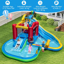 Inflatable Water Park with Curved Slide and Splash Pool without Blower – Multicolour