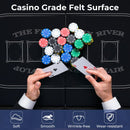 182 cm Folding Poker Table with Eight Cup Holders – Black