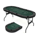 182 cm Folding Poker Table with Eight Cup Holders – Green