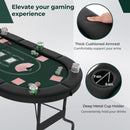 182 cm Folding Poker Table with Eight Cup Holders – Green