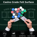 182 cm Folding Poker Table with Eight Cup Holders – Green