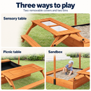 Baby Direct Wooden Sandbox with Picnic Table and Canopy — Blue, gallery image 6
