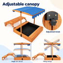 Baby Direct Wooden Sandbox with Picnic Table and Canopy — Blue, gallery image 7