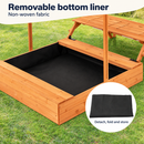 Baby Direct Wooden Sandbox with Picnic Table and Canopy — Blue, gallery image 8
