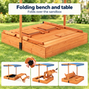 Baby Direct Wooden Sandbox with Picnic Table and Canopy — Blue, gallery image 9