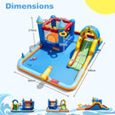 Inflatable Water Slide Bounce House with 680W Blower – Multicolour