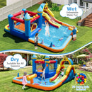 Inflatable Water Slide Bounce House with 680W Blower – Multicolour