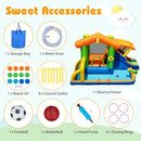 Inflatable Bounce House Water Park with Covered Slide – Multicolour / Without blower