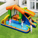 Inflatable Bounce House Water Park with Covered Slide – Multicolour / With 550W blower
