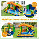 Inflatable Bounce House Water Park with Covered Slide – Multicolour / With 550W blower