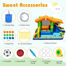 Inflatable Bounce House Water Park with Covered Slide – Multicolour / With 550W blower