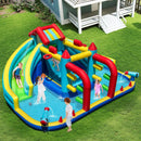 Inflatable Water Park with Double Slides and Obstacle Course – Multicolour / Without blower