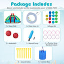 Inflatable Water Park with Double Slides and Obstacle Course – Multicolour / Without blower
