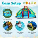 Inflatable Water Park with Double Slides and Obstacle Course – Multicolour / Without blower
